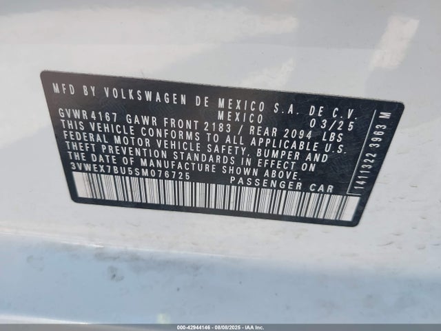 Volkswagen tsi 2025 3VWEX7BU5SM076725 Image 9