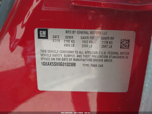 2016 CADILLAC CTS 1G6AX5SX6G0102388 Photo 8