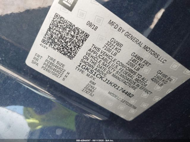 2019 GMC YUKON 1GKS1CKJ1KR174482 Photo 8