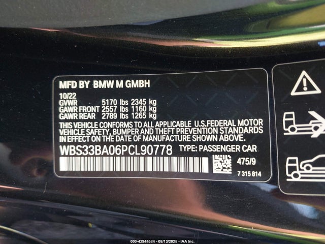 2023 BMW M4 WBS33BA06PCL90778 Photo 8