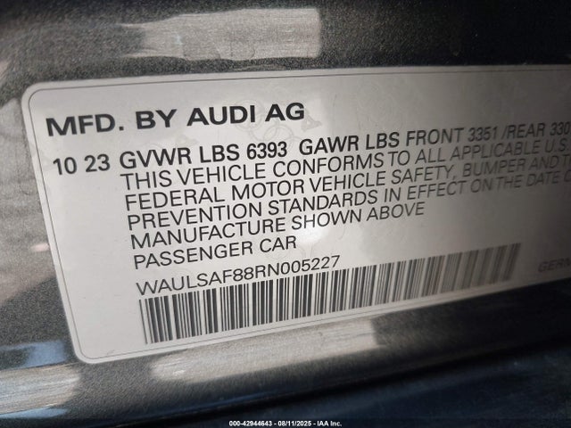 2024 AUDI S8 WAULSAF88RN005227 Photo 8