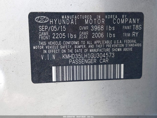 Продаж на аукціоні авто 2016 Hyundai Elantra Gt, vin: KMHD35LH1GU304573, номер лоту: 42944706