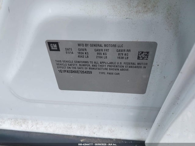1G1PA5SHXE7264359 Chevrolet luw