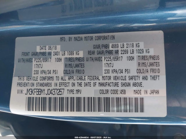 Mazda py cylinder deactivation 2018 JM3KFBBM1J0437257 Image 9