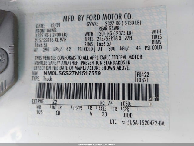 Ford gdi 2022 NM0LS6S27N1517559 Image 9
