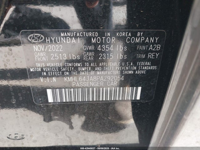 KMHL64JA8PA292054 Hyundai gdi theta iii