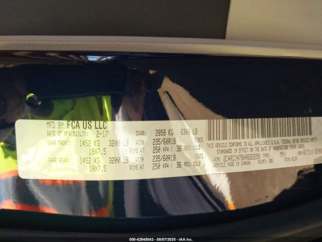 2017 CHRYSLER PACIFICA HYBRID 2C4RC1N79HR692299 Photo 8