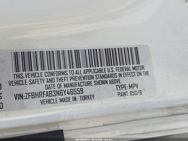 ZFBHRFAB3N6Y46559 RAM 2022