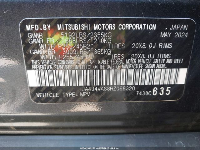 2024 MITSUBISHI OUTLANDER JA4J4VA88RZ068320 Photo 8