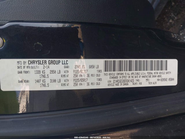 2C4RDGEG9ER301423 Dodge Grand Caravan