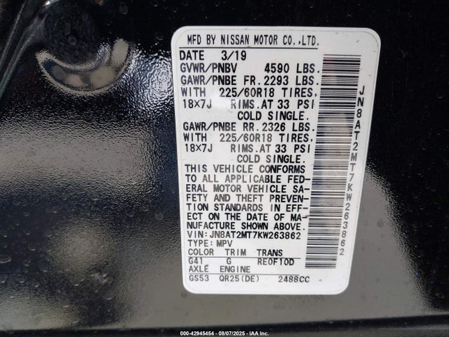Nissan 2019 2019 JN8AT2MT7KW263862 Image 9