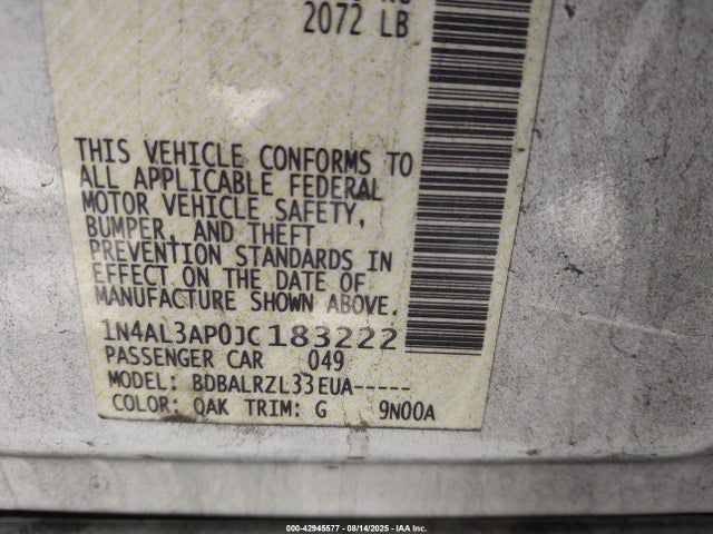 1N4AL3AP0JC183222 Nissan 2018