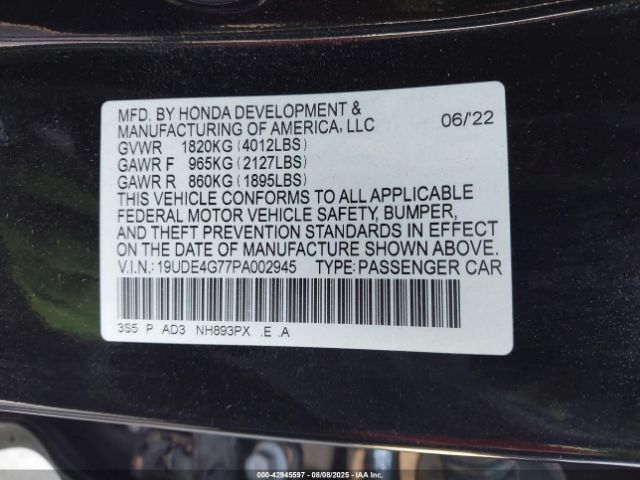 2023 ACURA INTEGRA 19UDE4G77PA002945 Photo 8