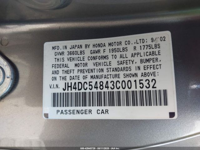 2003 ACURA RSX JH4DC54843C001532 Photo 8