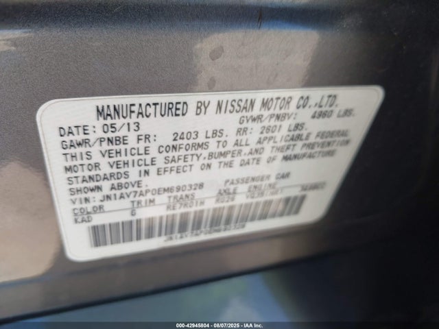 JN1AV7AP0EM690328 Infiniti Q50