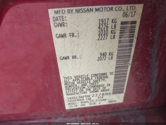 1N4AL3AP5HC277896 Nissan 2017