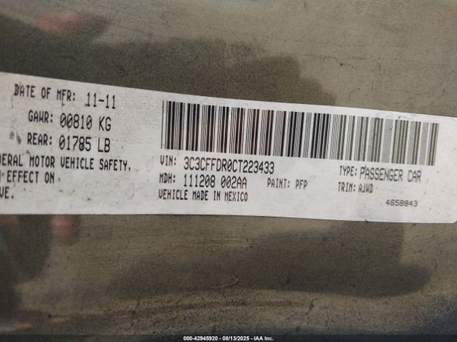 2012 FIAT 500C 3C3CFFDR0CT223433 Photo 8