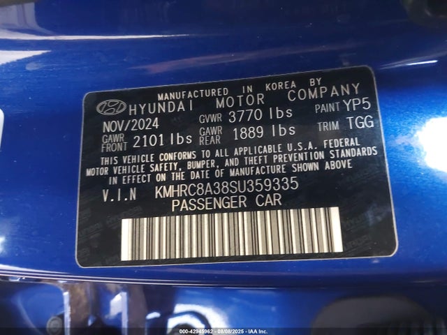 Hyundai mpi gamma ii 2025 KMHRC8A38SU359335 Image 9