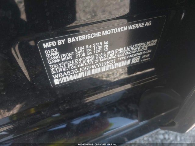 BMW 540I 2023 WBA53BJ05PWY09831 Image 9