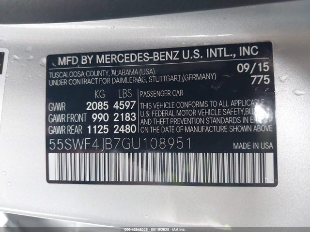 Mercedes-Benz 2016 2016 55SWF4JB7GU108951 Image 9