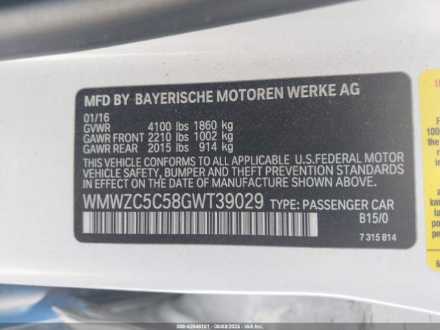 2016 MINI COUNTRYMAN WMWZC5C58GWT39029 Photo 8
