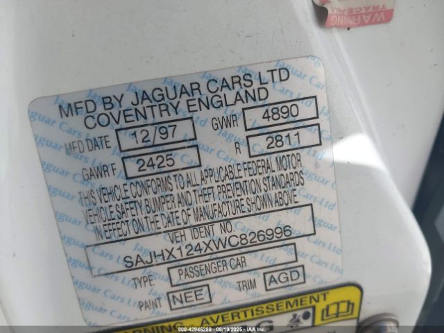 1998 JAGUAR XJ8 SAJHX124XWC826996 Photo 8