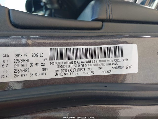 1C4RJEAG9FC118679 Jeep Grand Cherokee