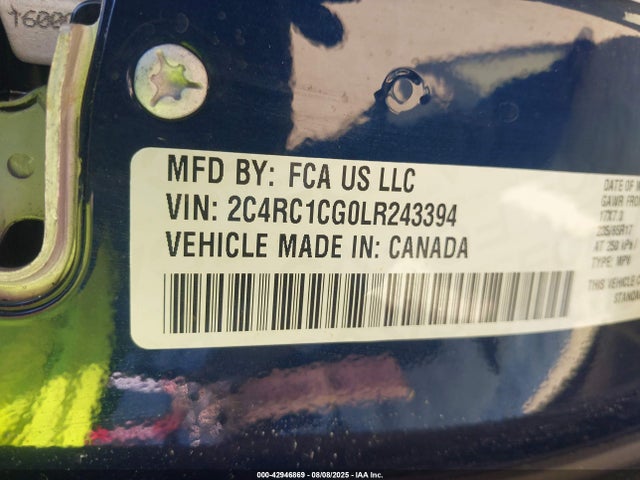 Chrysler Voyager 2020 2C4RC1CG0LR243394 Image 9