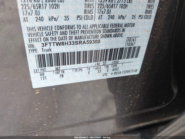 3FTTW8H33SRA59300 Ford 2025