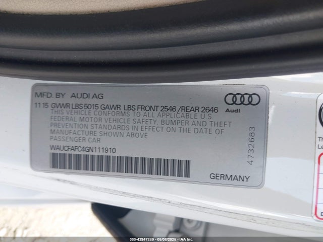 2016 AUDI A6 WAUCFAFC4GN111910 Photo 8