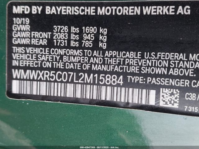 2020 MINI HARDTOP WMWXR5C07L2M15884 Photo 8