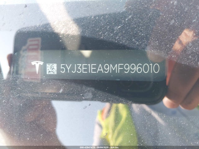 2021 TESLA MODEL 3 5YJ3E1EA9MF996010 Photo 8