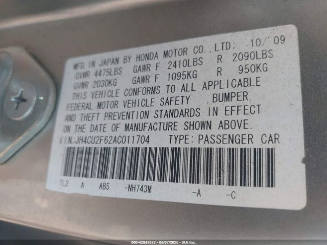 2010 ACURA TSX JH4CU2F62AC011704 Photo 8