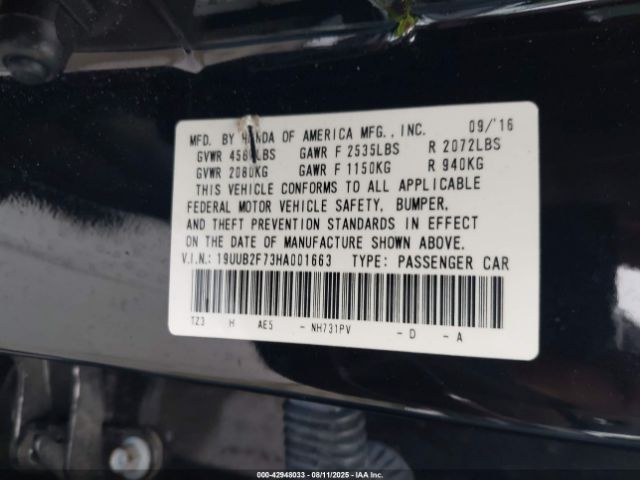 2017 ACURA TLX 19UUB2F73HA001663 Photo 8