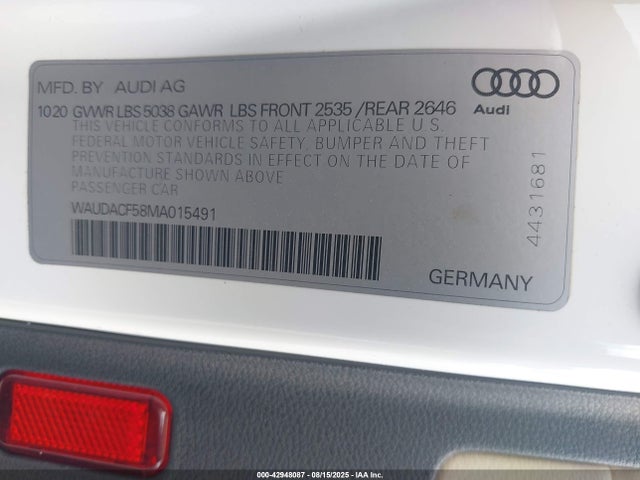 2021 AUDI A5 SPORTBACK WAUDACF58MA015491 Photo 8