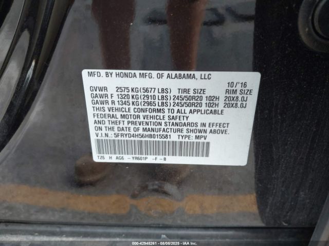 2017 ACURA MDX 5FRYD4H56HB015581 Photo 8