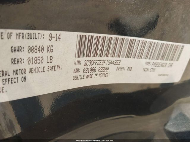 2015 FIAT 500E 3C3CFFGE2FT544953 Photo 8