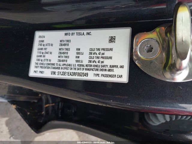 2024 TESLA MODEL 3 5YJ3E1EA3RF862049 Photo 8
