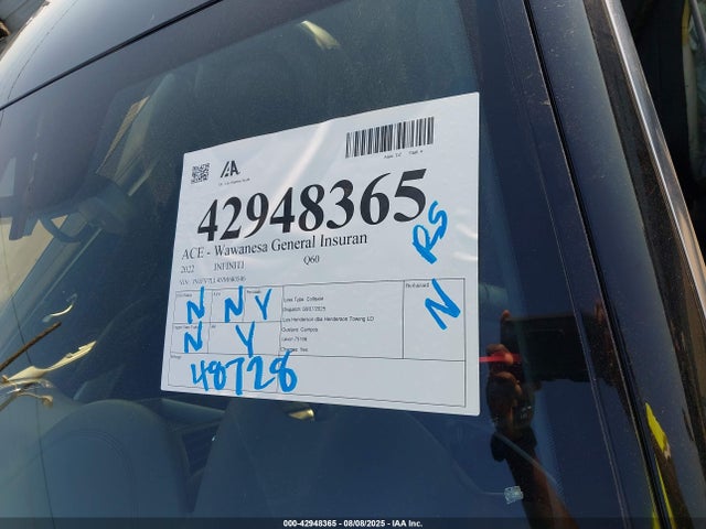 JN1FV7LL4NM680546 Infiniti 3.0l tt