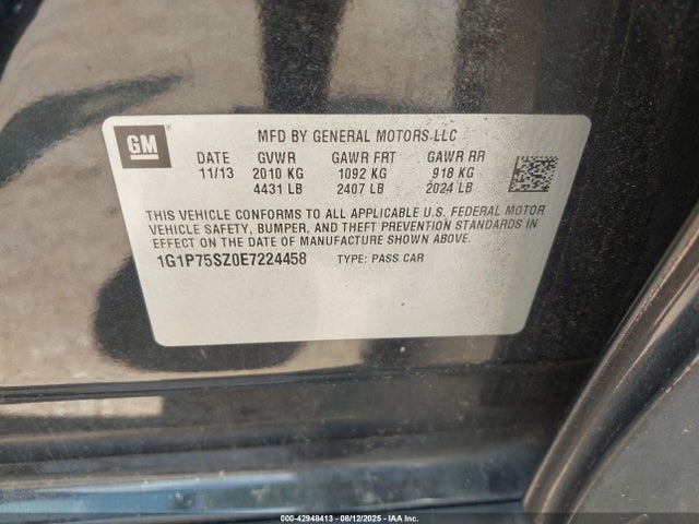 1G1P75SZ0E7224458 Chevrolet luz
