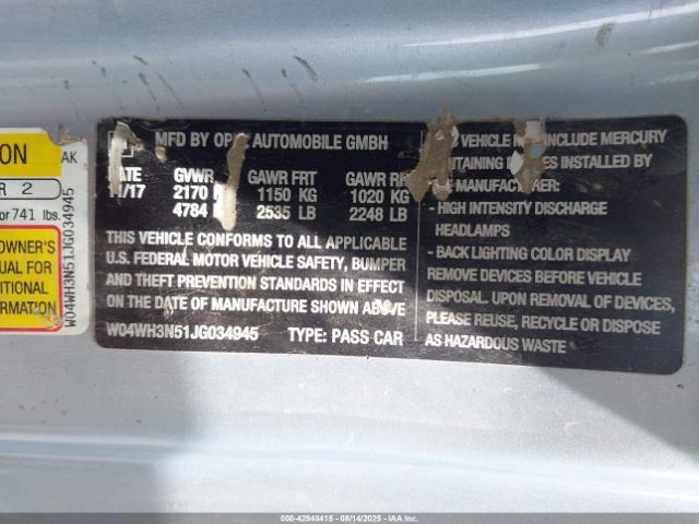 2018 BUICK CASCADA W04WH3N51JG034945 Photo 8