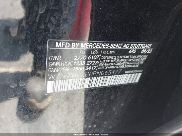 W1N9M0KB0PN065477 Mercedes-Benz eqb-class