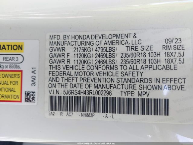 2024 HONDA CR-V 5J6RS4H43RL002296 Photo 8