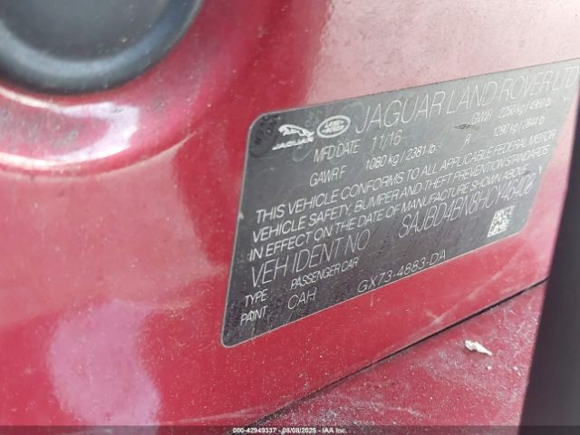 2017 JAGUAR XF SAJBD4BN8HCY46403 Photo 8