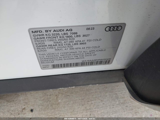 2024 AUDI Q8 E-TRON WA15AAGE0RB030430 Photo 8