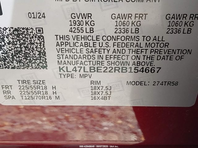 2024 BUICK ENVISTA KL47LBE22RB154667 Photo 8