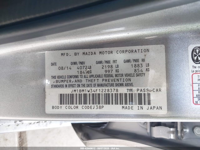 JM1BM1W34F1228378 Mazda py