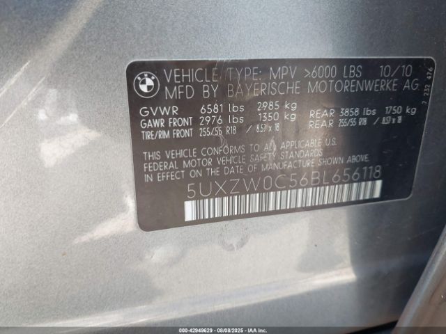 2011 BMW X5 5UXZW0C56BL656118 Photo 8