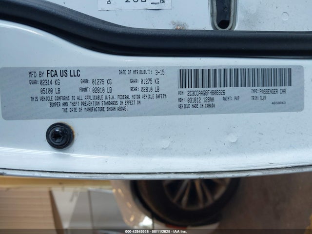 Chrysler 300 2015 2C3CCAAG8FH806926 Image 9