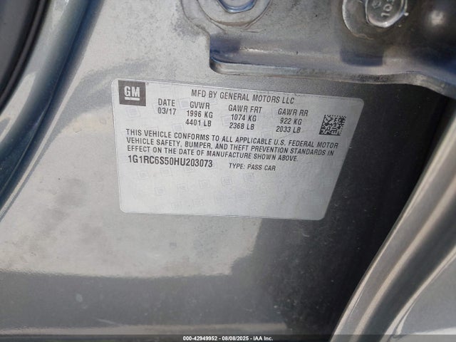 1G1RC6S50HU203073 Chevrolet l3a - di: direct injectio, vvt: variable valve timing, hybrid, gen 1